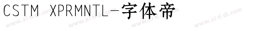 CSTM XPRMNTL字体转换